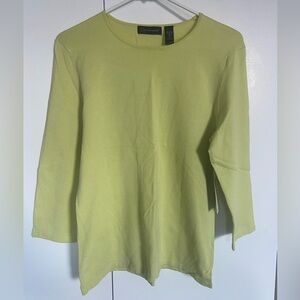 Context lime green 3/4-length sleeve tee